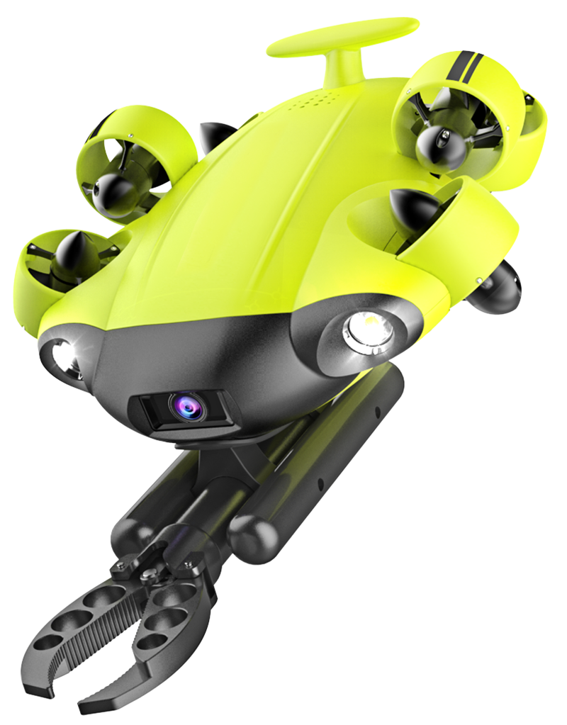 Mini ROV with jaw clamp